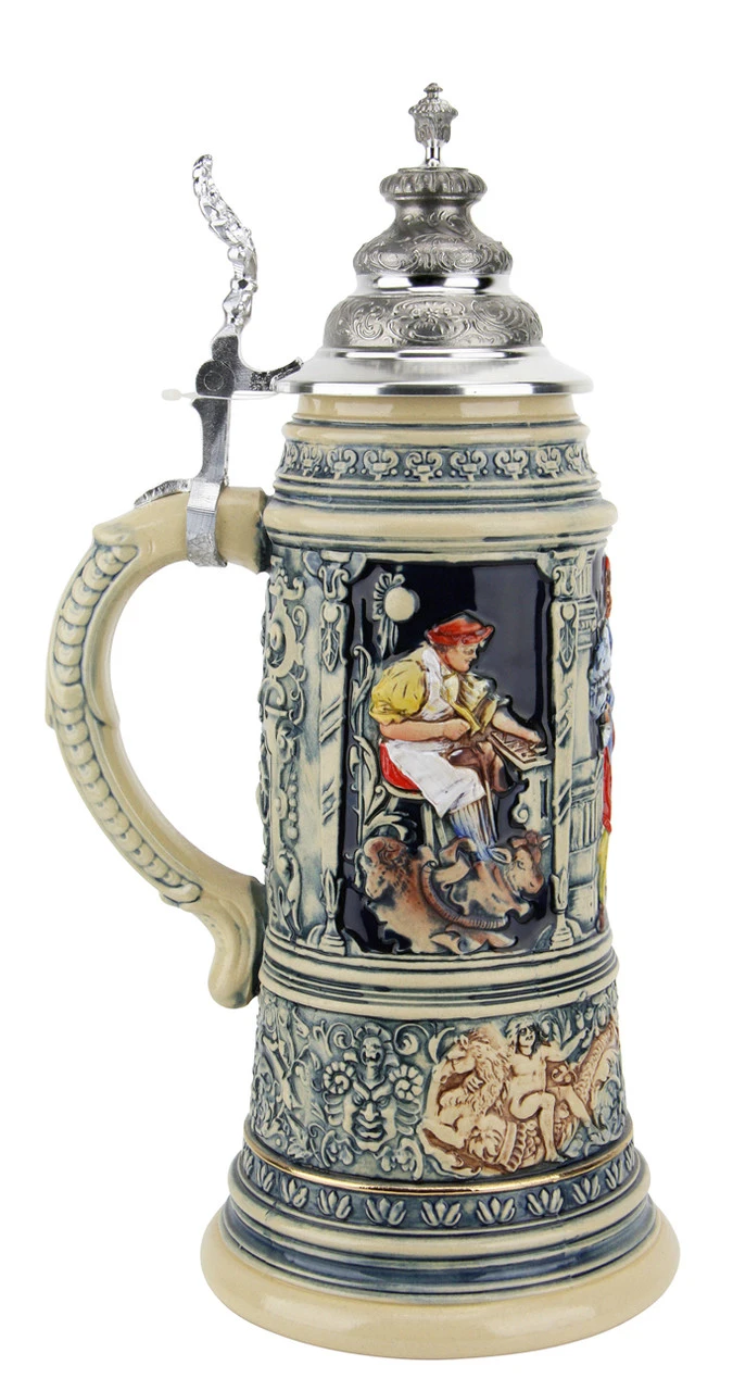 King Limitaet 2007 | Medieval Master Craftsman Handpainted Beer Stein 5 King Limitaet 2007 | Medieval Master Craftsman Handpainted Beer Stein - Image 3