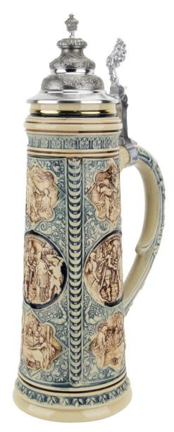King Limitaet 2008 | Old Testament Antique Style Beer Stein 15 King Limitaet 2008 | Old Testament Antique Style Beer Stein -Beer Stein Store King Limitaet 2008 Old Testament Handpainted Beer Stein Cobalt K2038E RA SM 19429.1461704916