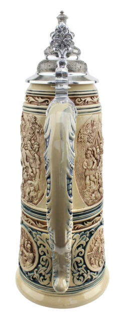 King Limitaet 2016 | Battle Of Teutoburg Forest Antique Style Beer Stein Brown 12 King Limitaet 2016 | Battle Of Teutoburg Forest Antique Style Beer Stein Brown -Beer Stein Store King Limitaet 2016 Battle of Teutoburg Forest Antique Style Beer Stein K2046E Back SM 80240.1458848451