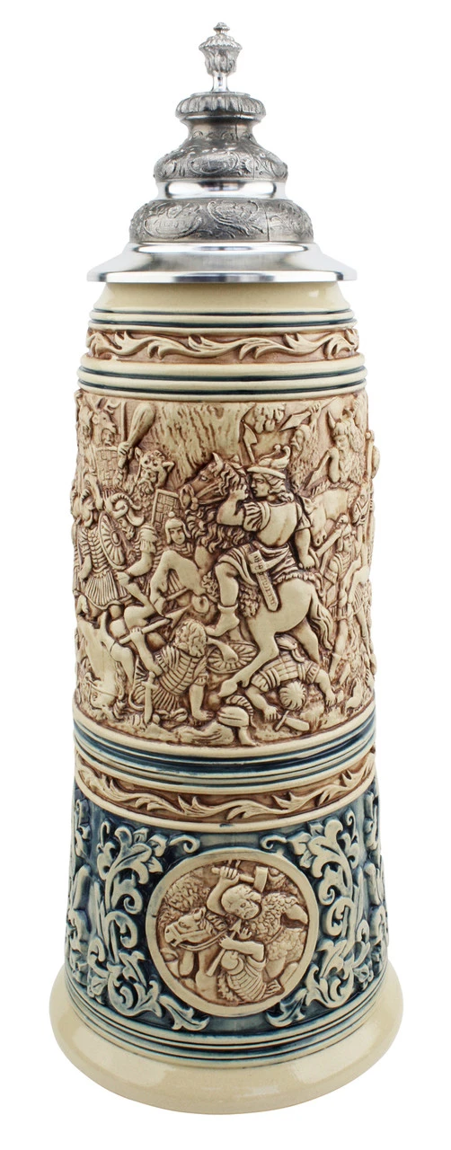 King Limitaet 2016 | Battle Of Teutoburg Forest Antique Style Beer Stein Brown 4 King Limitaet 2016 | Battle Of Teutoburg Forest Antique Style Beer Stein Brown - Image 2