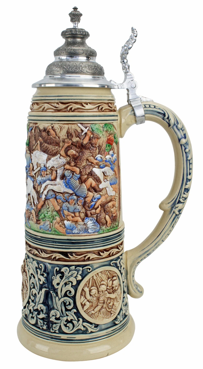 King Limitaet 2016 | Battle Of Teutoburg Forest Handpainted Beer Stein 6 King Limitaet 2016 | Battle Of Teutoburg Forest Handpainted Beer Stein - Image 4