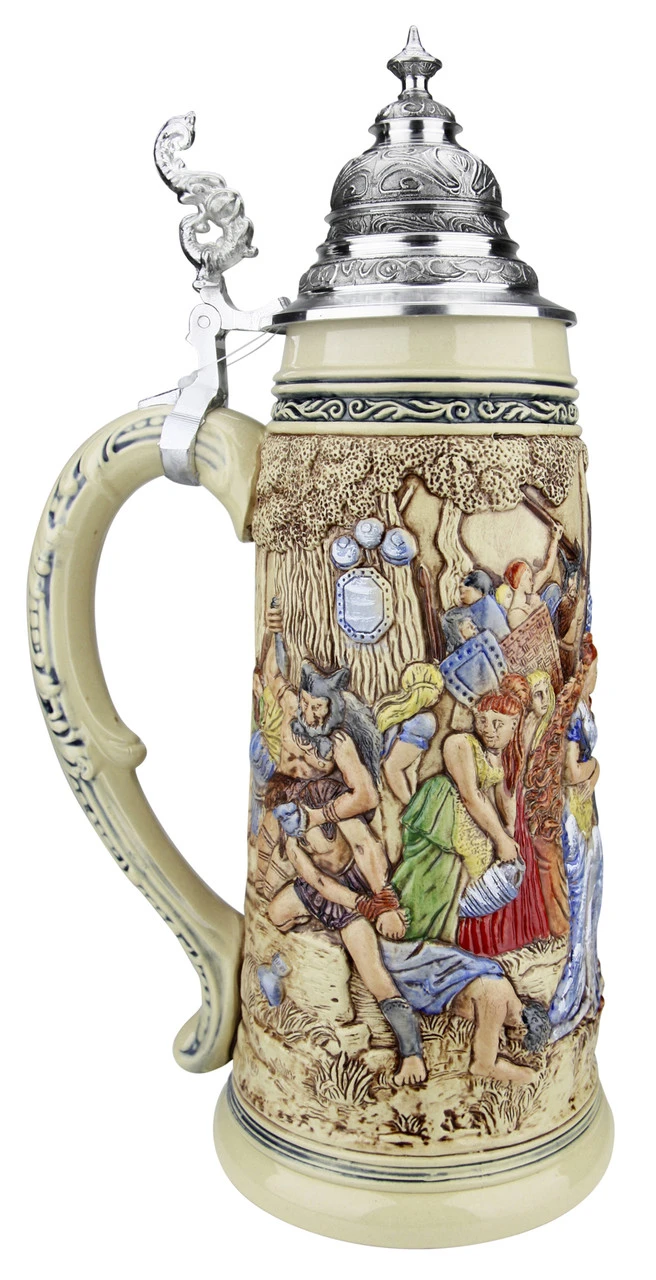 King Limitaet 2018 | Old German Victory Feast Handpainted Beer Stein 7 King Limitaet 2018 | Old German Victory Feast Handpainted Beer Stein - Image 5