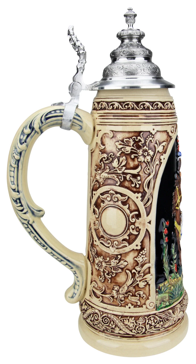 King Limitaet 2019 | Falcon Hunt Handpainted Beer Stein 7 King Limitaet 2019 | Falcon Hunt Handpainted Beer Stein - Image 5