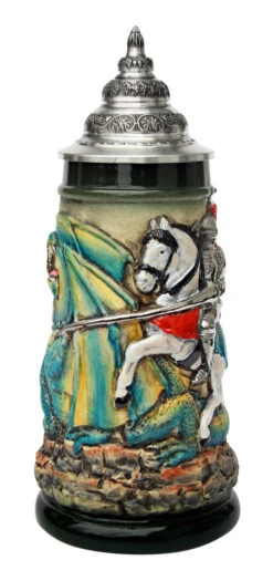 Knight Dragon Slayer Beer Stein 6 Knight Dragon Slayer Beer Stein -Beer Stein Store Knight Dragon Slayer Beer Stein K4005RU FNT SM 46906.1423171196
