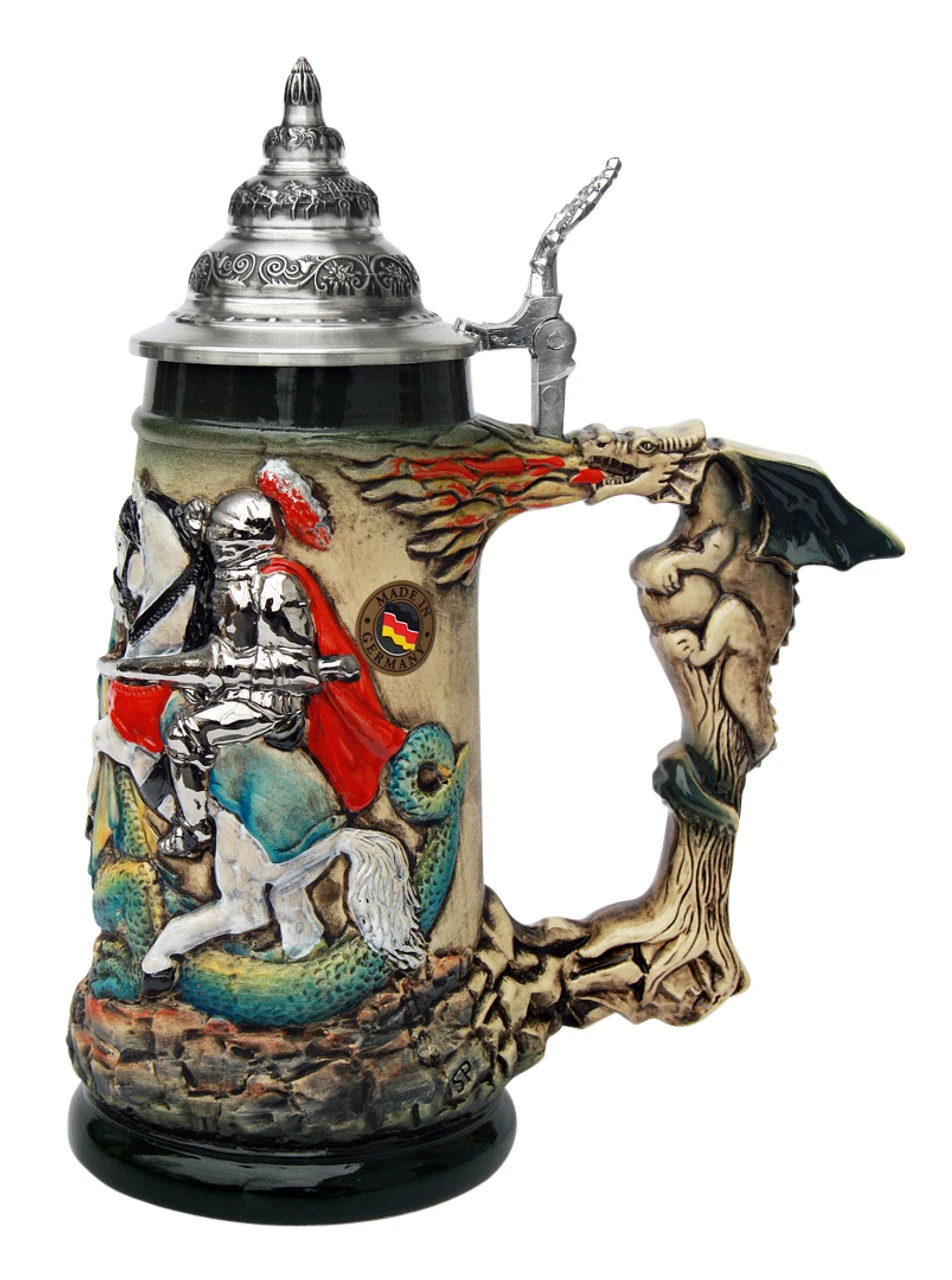 Knight Dragon Slayer Beer Stein 3 Knight Dragon Slayer Beer Stein