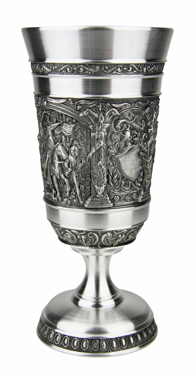 Knights Pewter Wine Goblet 6 Knights Pewter Wine Goblet - Image 4