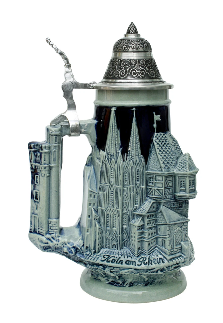 Rhein River Towns Souvenir Beer Stein Cobalt 6 Rhein River Towns Souvenir Beer Stein Cobalt - Image 4