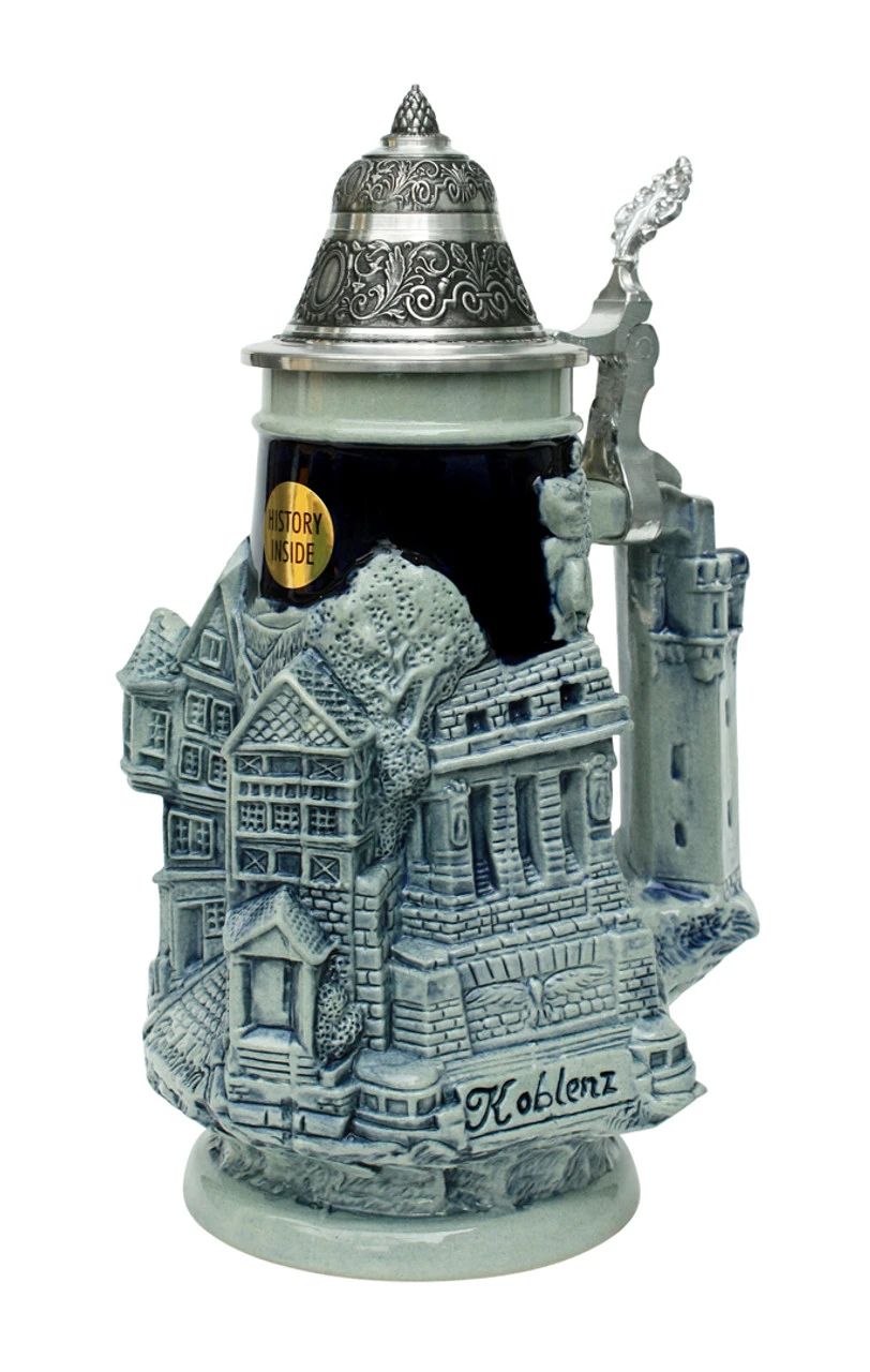 Rhein River Towns Souvenir Beer Stein Cobalt 3 Rhein River Towns Souvenir Beer Stein Cobalt