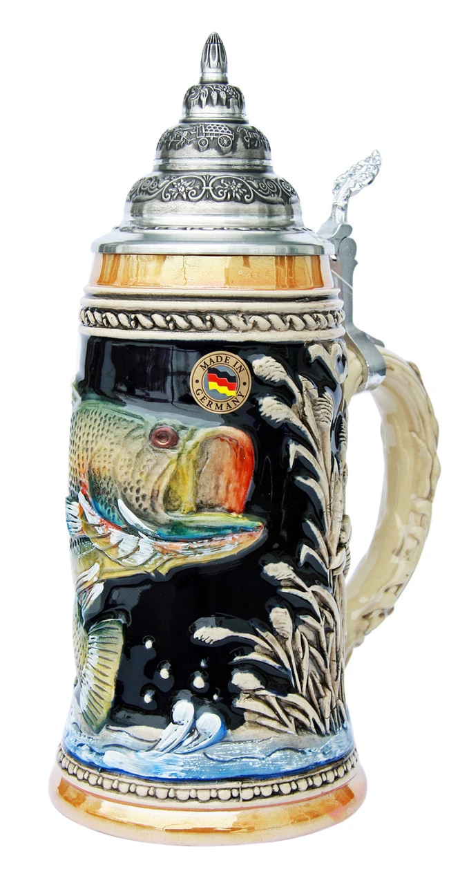 Large Mouth Bass Beer Stein 3 Large Mouth Bass Beer Stein