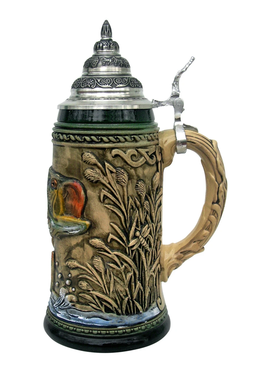 Large Mouth Bass Beer Stein Rustic 4 Large Mouth Bass Beer Stein Rustic - Image 2