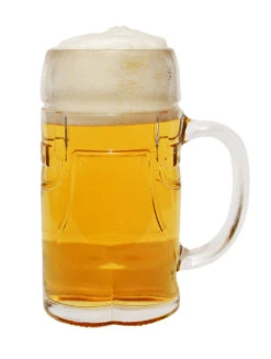 Lederhosen Glass Beer Mug 0.5 Liter