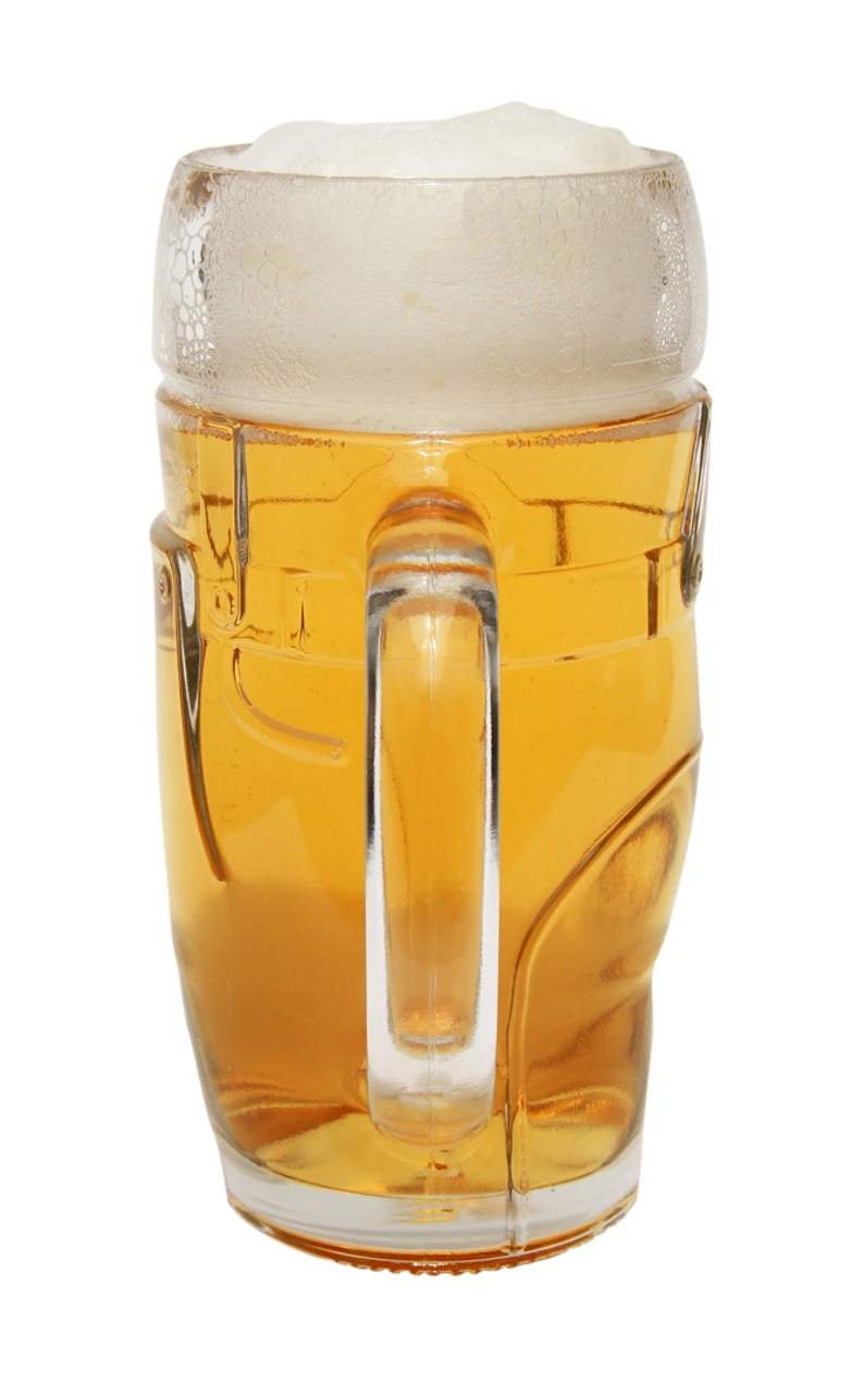 Lederhosen Glass Beer Mug 0.5 Liter 5 Lederhosen Glass Beer Mug 0.5 Liter - Image 3