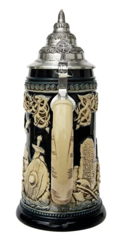 Leif Erikssen Viking Beer Stein Cobalt 8 Leif Erikssen Viking Beer Stein Cobalt -Beer Stein Store Leif Erikssen Viking Beer Stein Cobalt K1011BLE Back SM 99939.1417531238