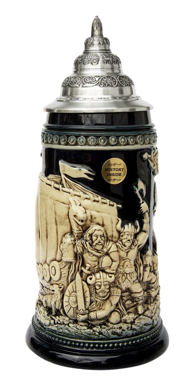 Leif Erikssen Viking Beer Stein Cobalt 3 Leif Erikssen Viking Beer Stein Cobalt