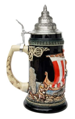Leif Erikssen Viking Beer Stein 8 Leif Erikssen Viking Beer Stein -Beer Stein Store Leif Erikssen Viking Beer Stein K1011BL LS SM 12803.1417531258