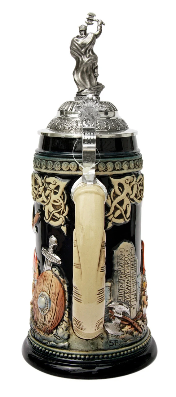 Leif Erikssen Viking Beer Stein With Viking Lid - Image 4