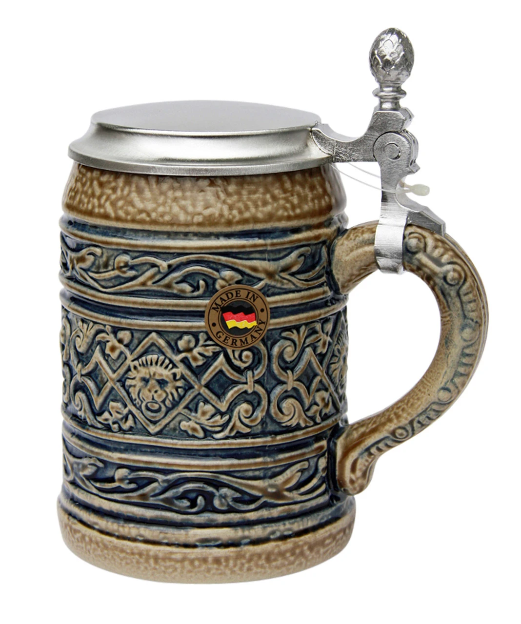Lion Head Traditional Salt Glaze Beer Stein 5 Lion Head Traditional Salt Glaze Beer Stein - Image 3