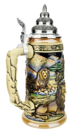 Lion King Of Beasts Beer Stein 11 Lion King Of Beasts Beer Stein -Beer Stein Store Lion King of Beasts Beer Stein K959 Back SM 55990.1586812489