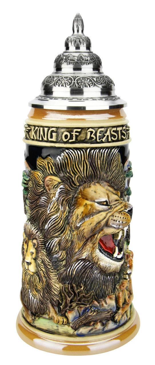 Lion King Of Beasts Beer Stein 3 Lion King Of Beasts Beer Stein