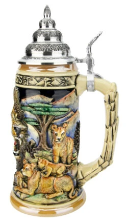 Lion King Of Beasts Beer Stein 10 Lion King Of Beasts Beer Stein -Beer Stein Store Lion King of Beasts Beer Stein K959 RS SM 30613.1586812649