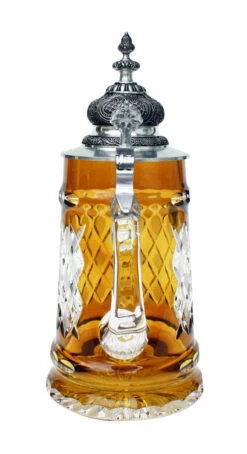Lord Of Crystal Beer Stein Amber 12 Lord Of Crystal Beer Stein Amber -Beer Stein Store Lord of Crystal Beer Stein Amber K6001A Back SM 50268.1490276207