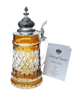 Lord Of Crystal Beer Stein Amber 13 Lord Of Crystal Beer Stein Amber -Beer Stein Store Lord of Crystal Beer Stein Amber K6001A RSWC SM 85188.1490276207