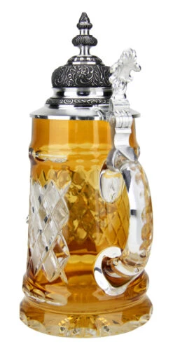 Lord Of Crystal Deutschland Beer Stein Amber 10 Lord Of Crystal Deutschland Beer Stein Amber -Beer Stein Store Lord of Crystal Deutschland Beer Stein Amber K6002A Back SM 31953.1490046605
