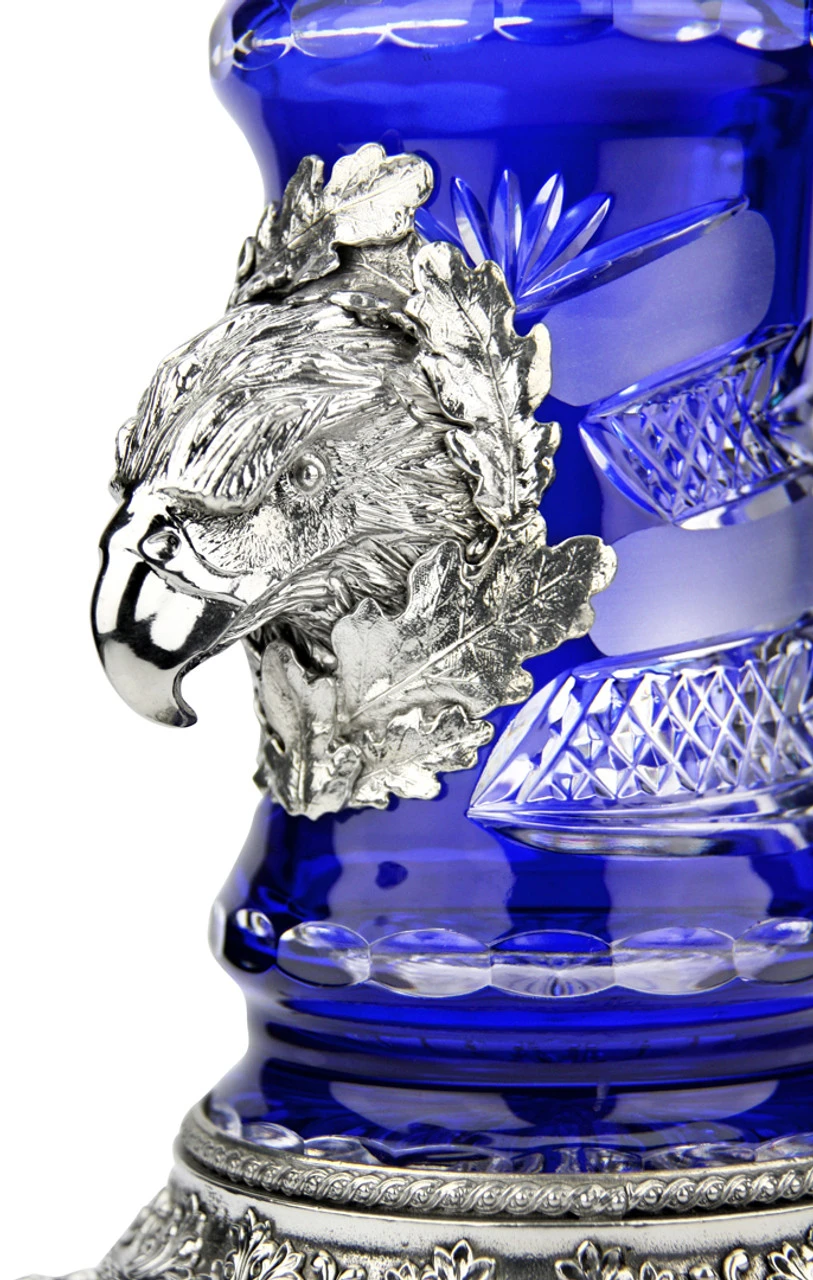 Lord Of Crystal Eagle German Beer Stein Blue | 3D Eagle Lid | Talon Feet 11 Lord Of Crystal Eagle German Beer Stein Blue | 3D Eagle Lid | Talon Feet - Image 9