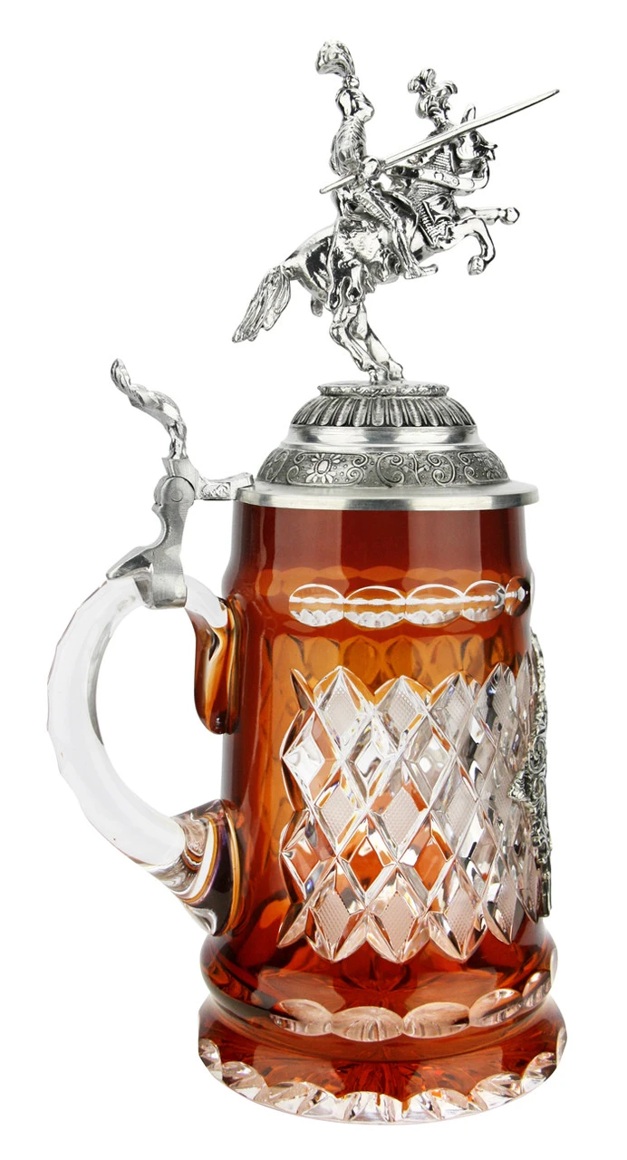 Lord Of Crystal German Knight Beer Stein Amber 9 Lord Of Crystal German Knight Beer Stein Amber - Image 7