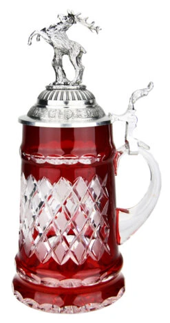 Lord Of Crystal Red German Beer Stein | 3D Stag Lid 11 Lord Of Crystal Red German Beer Stein | 3D Stag Lid -Beer Stein Store Lord of Crystal Red German Beer Stein 3D Stag Lid K6001RH RS SM 31436.1558550878