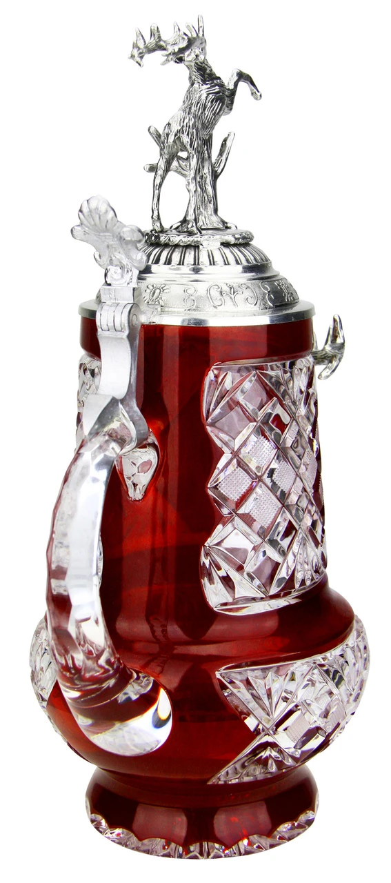 Lord Of Crystal Stag German Beer Stein Red | 3D Stag Lid 8 Lord Of Crystal Stag German Beer Stein Red | 3D Stag Lid - Image 6