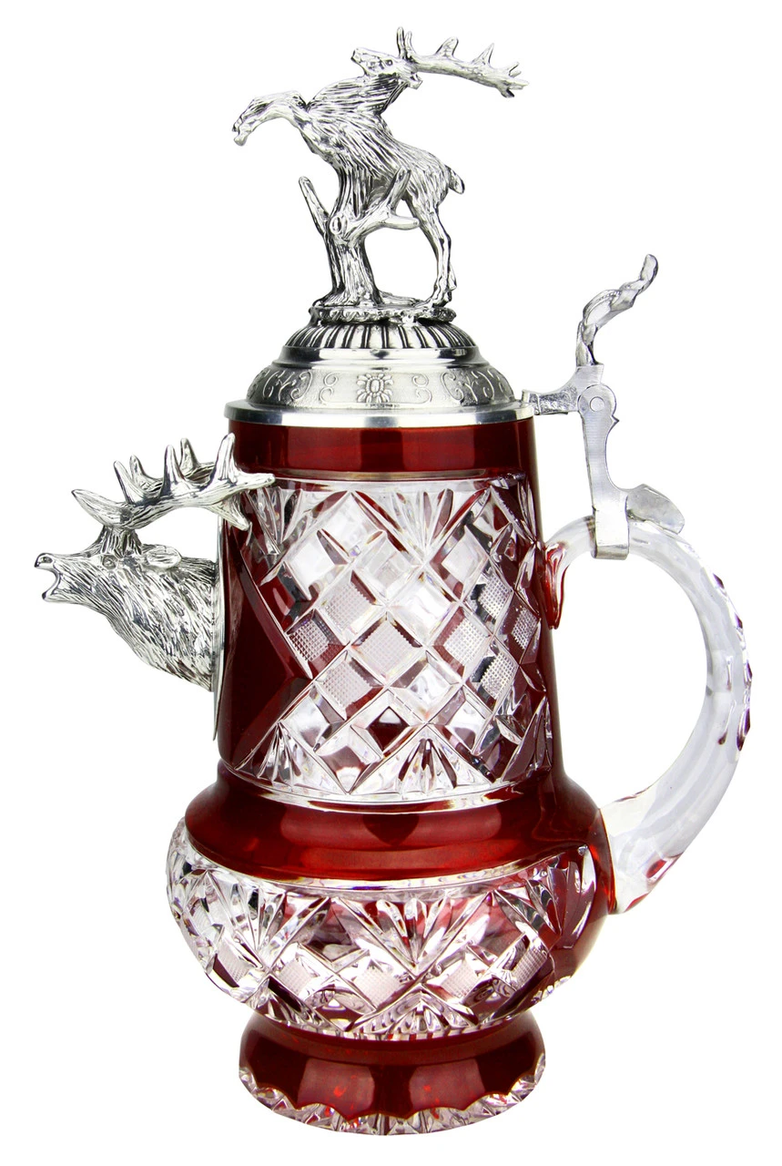 Lord Of Crystal Stag German Beer Stein Red | 3D Stag Lid 9 Lord Of Crystal Stag German Beer Stein Red | 3D Stag Lid - Image 7