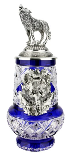 Lord Of Crystal Wolf German Beer Stein Blue | 3D Howling Wolf Lid 15 Lord Of Crystal Wolf German Beer Stein Blue | 3D Howling Wolf Lid -Beer Stein Store Lord of Crystal Wolf German Beer Stein Blue 3D Howling Wolf Lid K6006BLWW FNT SM 05616.1679769927