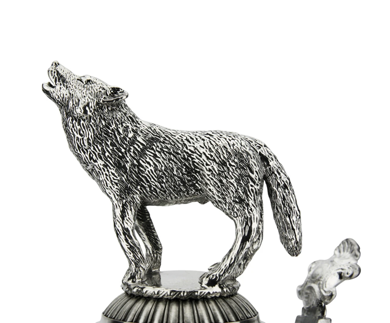 Lord Of Crystal Wolf German Beer Stein Blue | 3D Howling Wolf Lid 4 Lord Of Crystal Wolf German Beer Stein Blue | 3D Howling Wolf Lid - Image 2