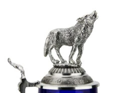 Lord Of Crystal Wolf German Beer Stein Blue | 3D Howling Wolf Lid 19 Lord Of Crystal Wolf German Beer Stein Blue | 3D Howling Wolf Lid -Beer Stein Store Lord of Crystal Wolf German Beer Stein Blue 3D Howling Wolf Lid K6006BLWW Lid Detail SM 02025.1679769988
