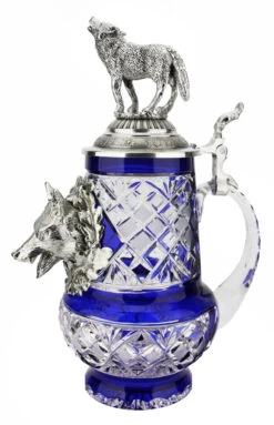Lord Of Crystal Wolf German Beer Stein Blue | 3D Howling Wolf Lid 21 Lord Of Crystal Wolf German Beer Stein Blue | 3D Howling Wolf Lid -Beer Stein Store Lord of Crystal Wolf German Beer Stein Blue 3D Howling Wolf Lid K6006BLWW RS SM 35426.1679769826