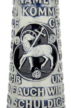 Lord's Prayer Beer Stein Cobalt With Ball Thumblift -Beer Stein Store Lords Prayer Beer Stein Cobalt with Ball Thumblift K904SGA Detail SM 66689.1674604350