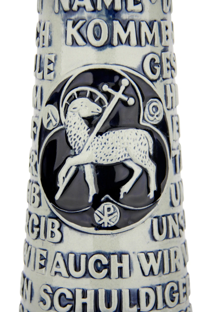 Lord's Prayer Beer Stein Cobalt With Ball Thumblift - Image 2