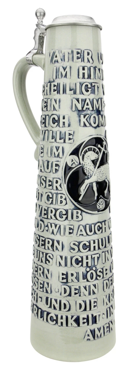 Lord's Prayer Beer Stein Cobalt With Ball Thumblift - Image 3
