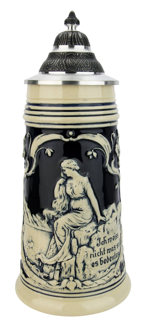 Loreley Rhein River Beer Stein Cobalt 3 Loreley Rhein River Beer Stein Cobalt