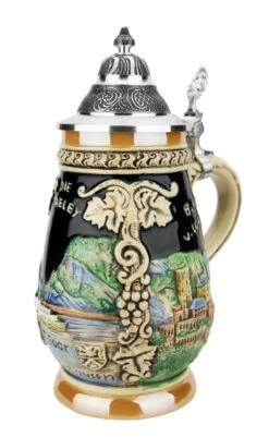 Loreley St. Goar Rhein River Beer Stein 11 Loreley St. Goar Rhein River Beer Stein -Beer Stein Store Loreley St. Goar Rhein River Beer Stein Full Color KT0234BZ RA SM 37672.1618261172