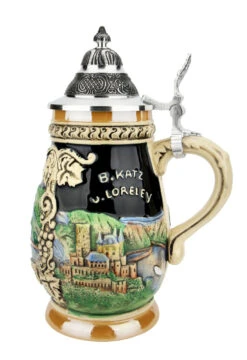 Loreley St. Goar Rhein River Beer Stein 10 Loreley St. Goar Rhein River Beer Stein -Beer Stein Store Loreley St. Goar Rhein River Beer Stein Full Color KT0234BZ RS SM 91702.1618261198