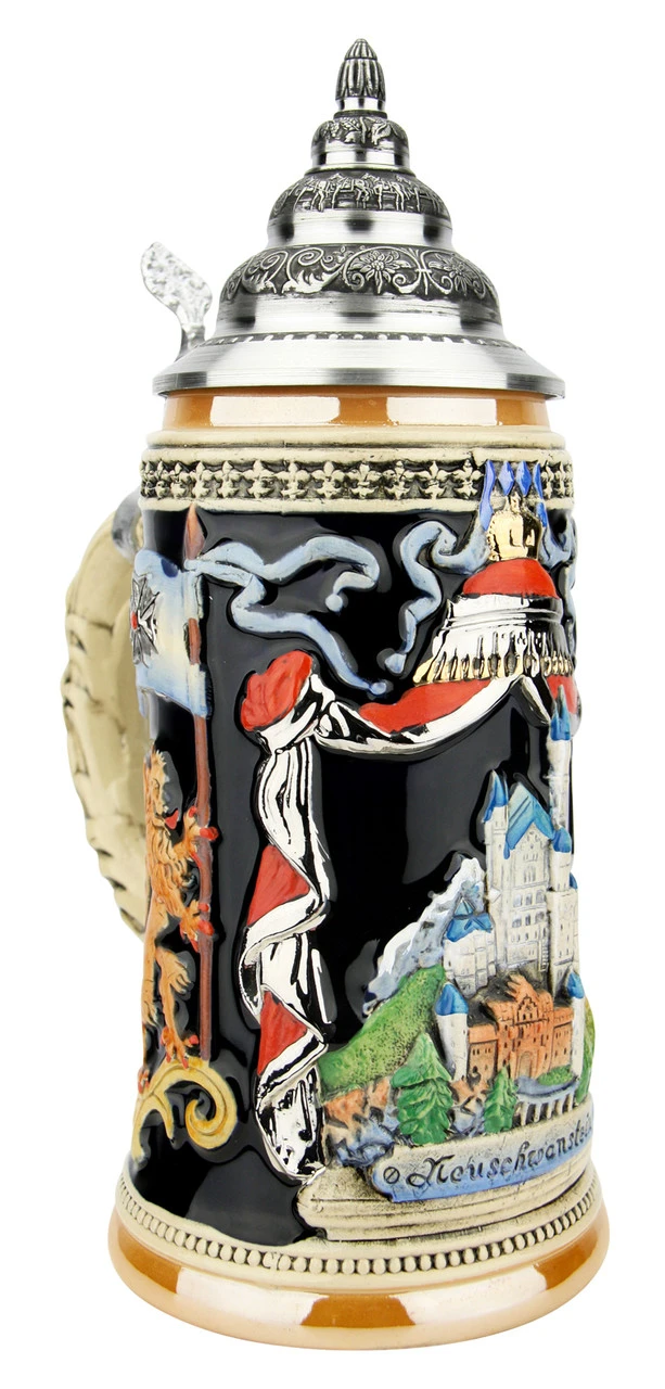 Majestic Neuschwanstein Castle German Beer Stein 7 Majestic Neuschwanstein Castle German Beer Stein - Image 5
