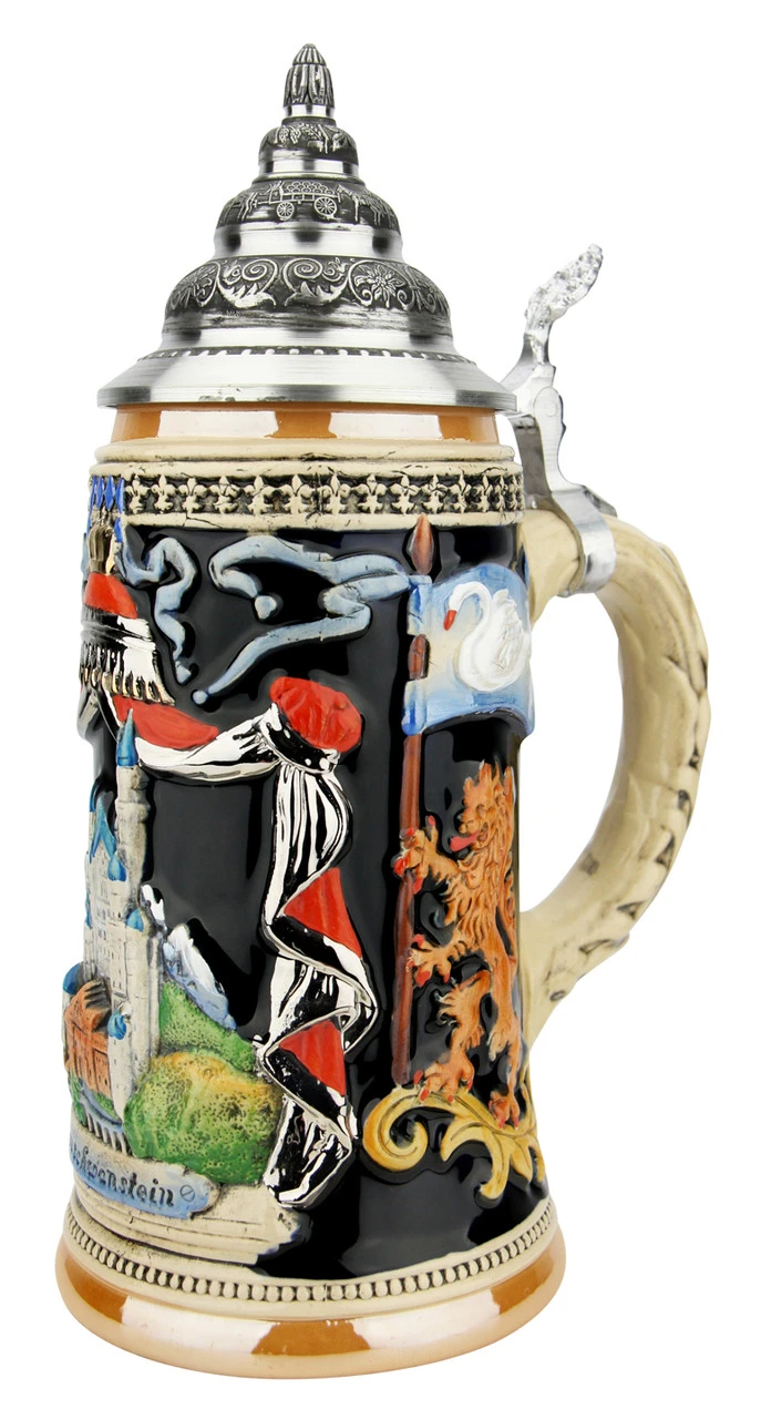 Majestic Neuschwanstein Castle German Beer Stein 4 Majestic Neuschwanstein Castle German Beer Stein - Image 2