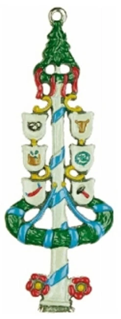 Maypole German Christmas Pewter Ornament