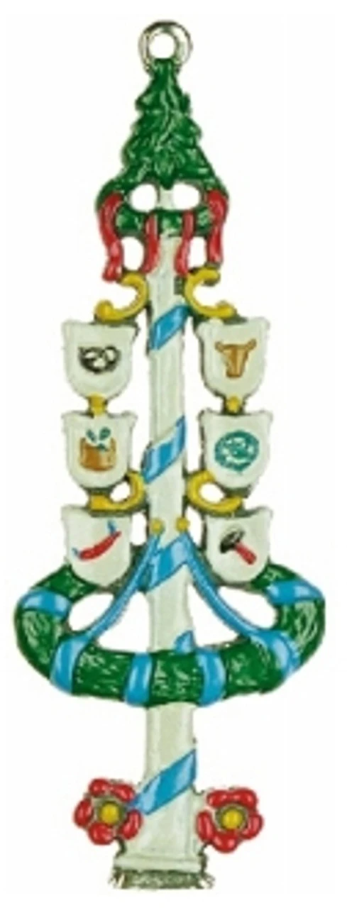 Maypole German Christmas Pewter Ornament 3 Maypole German Christmas Pewter Ornament
