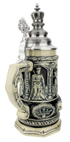 Medieval Holy Roman Emperor Beer Stein Cobalt With Crown Lid 12 Medieval Holy Roman Emperor Beer Stein Cobalt With Crown Lid -Beer Stein Store Medieval Holy Roman Emperor Beer Stein Cobalt with Crown Lid KT337EK Back SM 27883.1618859055