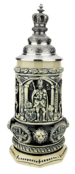 Medieval Holy Roman Emperor Beer Stein Cobalt With Crown Lid 9 Medieval Holy Roman Emperor Beer Stein Cobalt With Crown Lid -Beer Stein Store Medieval Holy Roman Emperor Beer Stein Cobalt with Crown Lid KT337EK FNT SM 09567.1618859007