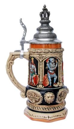 Medieval Holy Roman Emperor Beer Stein With Crown Lid 6 Medieval Holy Roman Emperor Beer Stein With Crown Lid -Beer Stein Store Medieval Holy Roman Emperor Beer Stein KT1337BK LS SM 53558.1401397936