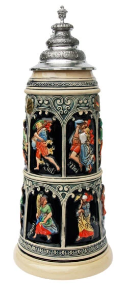 King Limitaet 2015 | Medieval Months Handpainted Beer Stein 7 King Limitaet 2015 | Medieval Months Handpainted Beer Stein -Beer Stein Store Medieval Months Limitat 2015 Beer Stein K2045B FNT SM 17324.1423685875